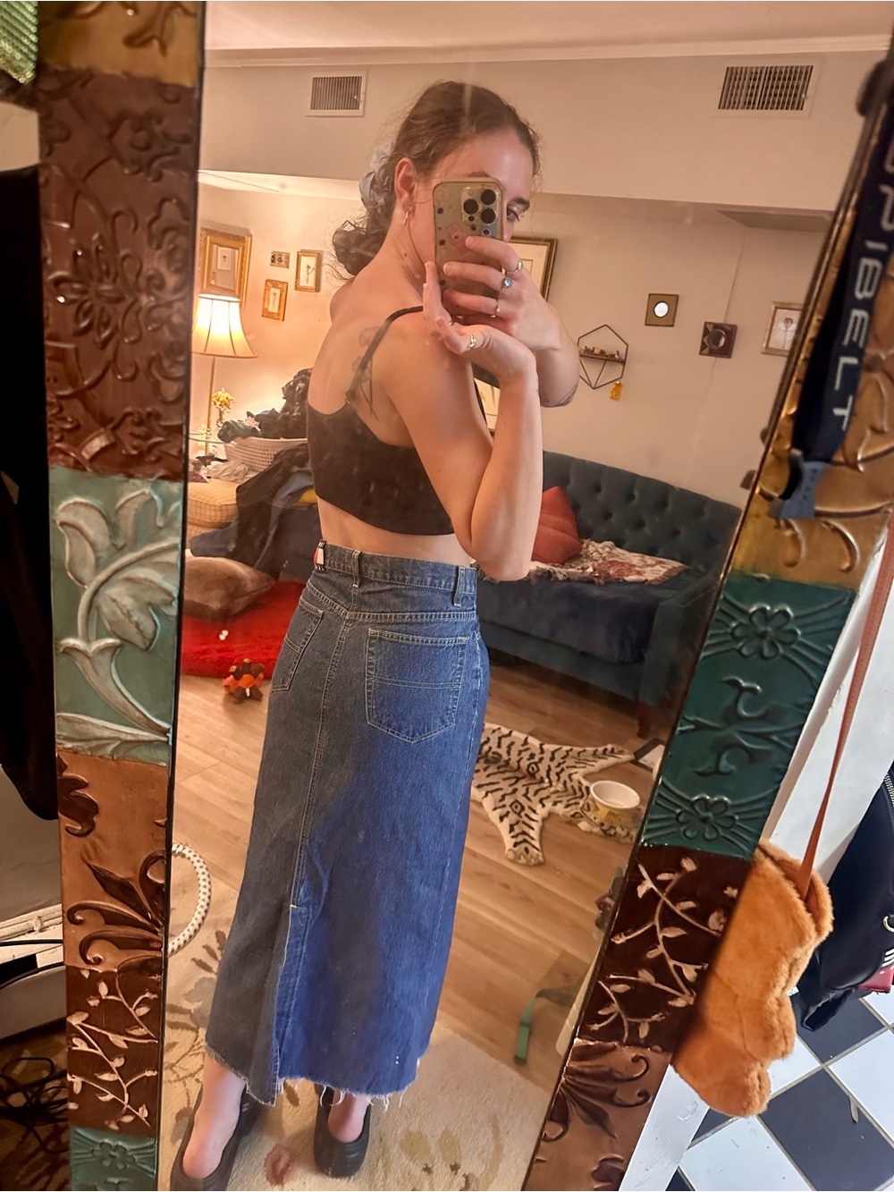 Y2k Tommy Hilfiger Denim Maxi Jean Skirt